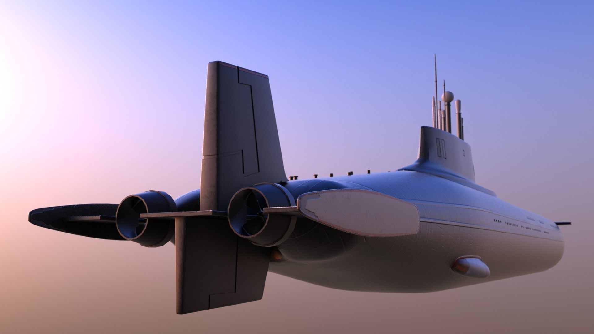 Typhoon-class submarine 3D model_13