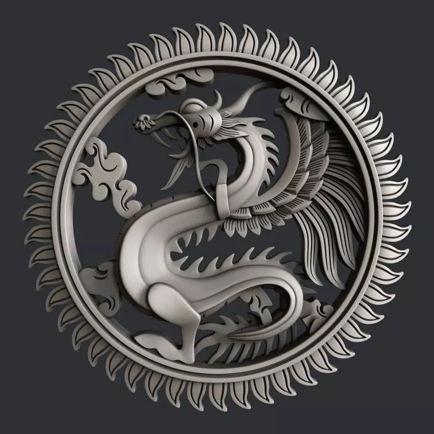 3d STL models for CNC Dragon 3D model_0