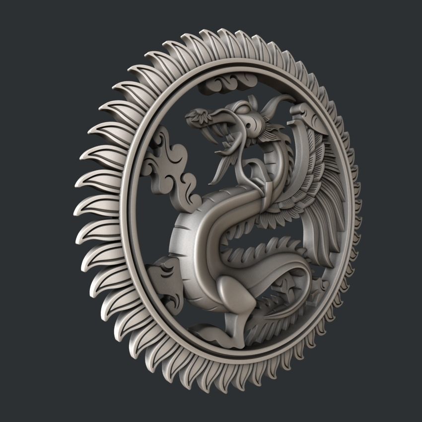 3d STL models for CNC Dragon 3D model_1