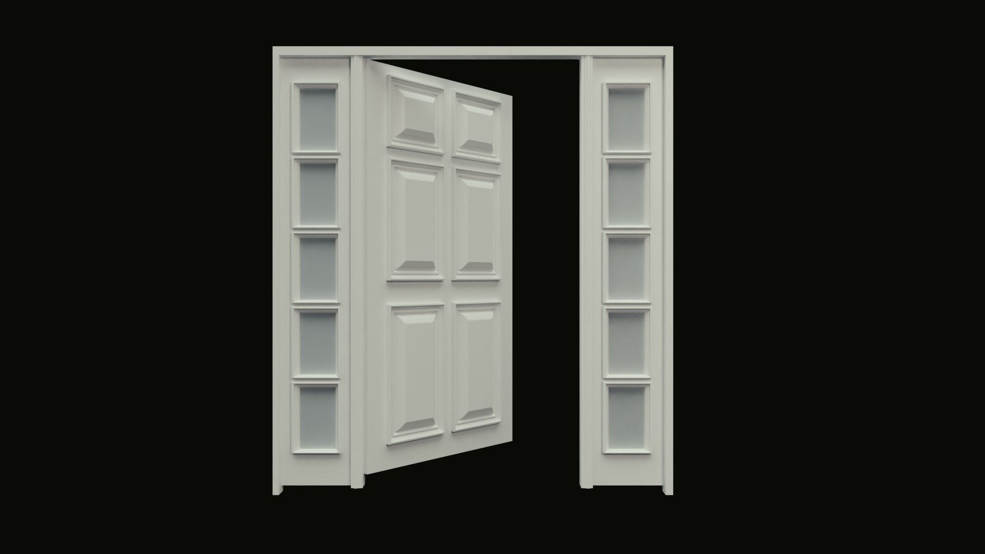 A collection of wooden doors for your building renders 3D model_11