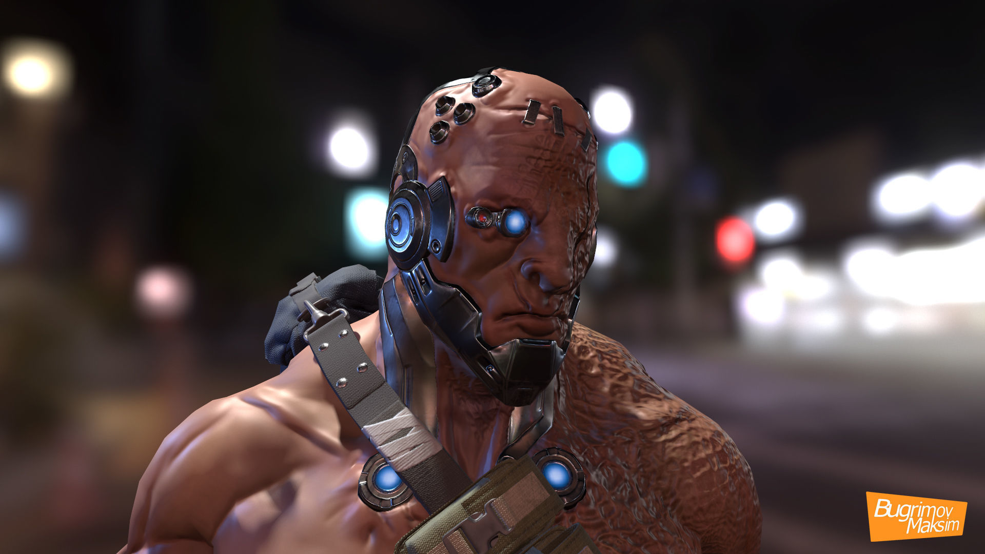 CyberPrisoner gta san andreas rifle Low-poly 3D model_6