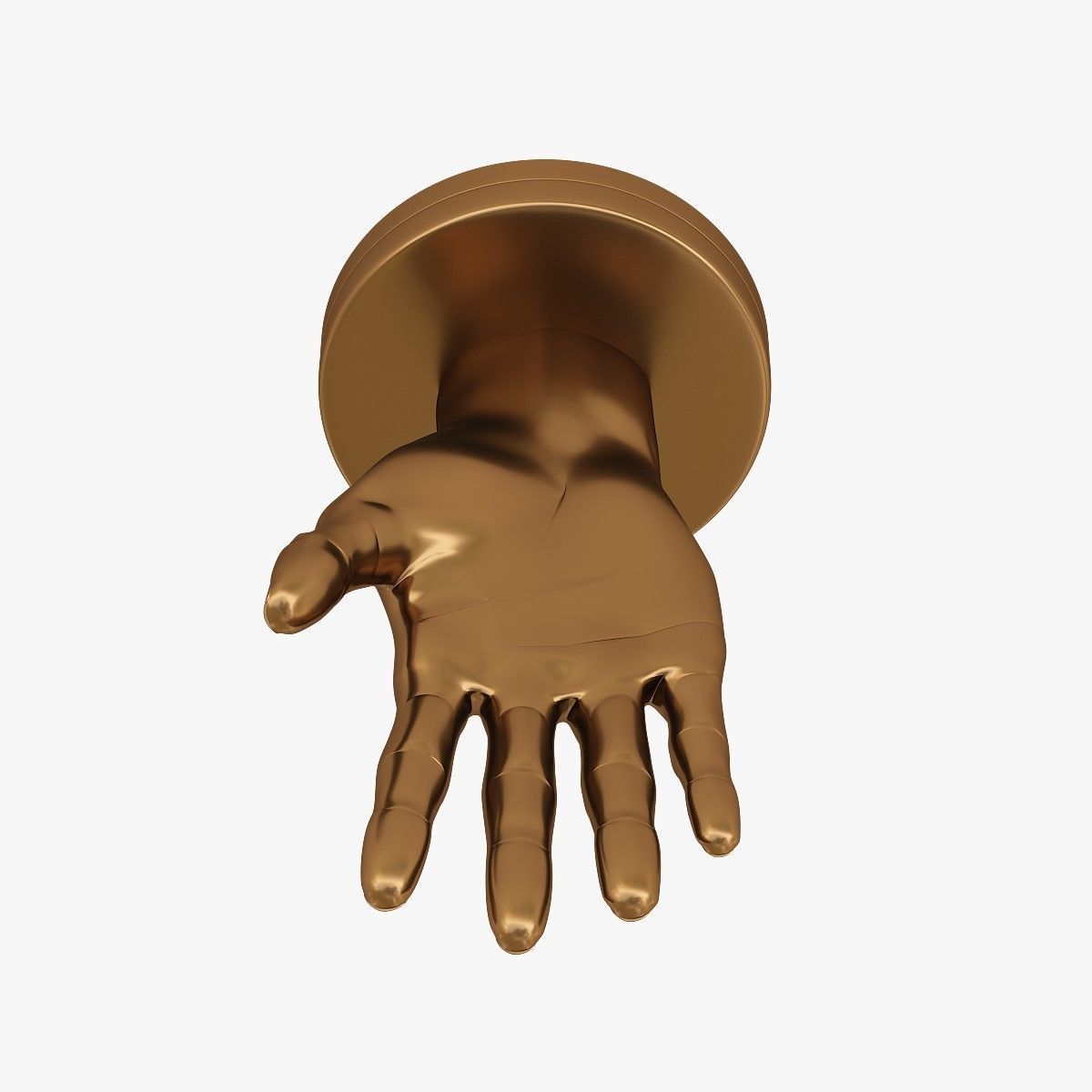 Hand shape 3D print model_2