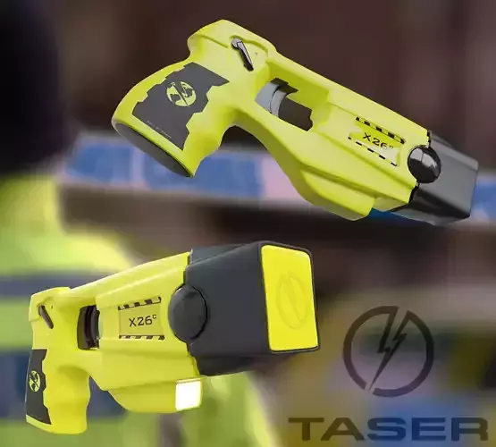 Taser - Yellow Low-poly 3D model