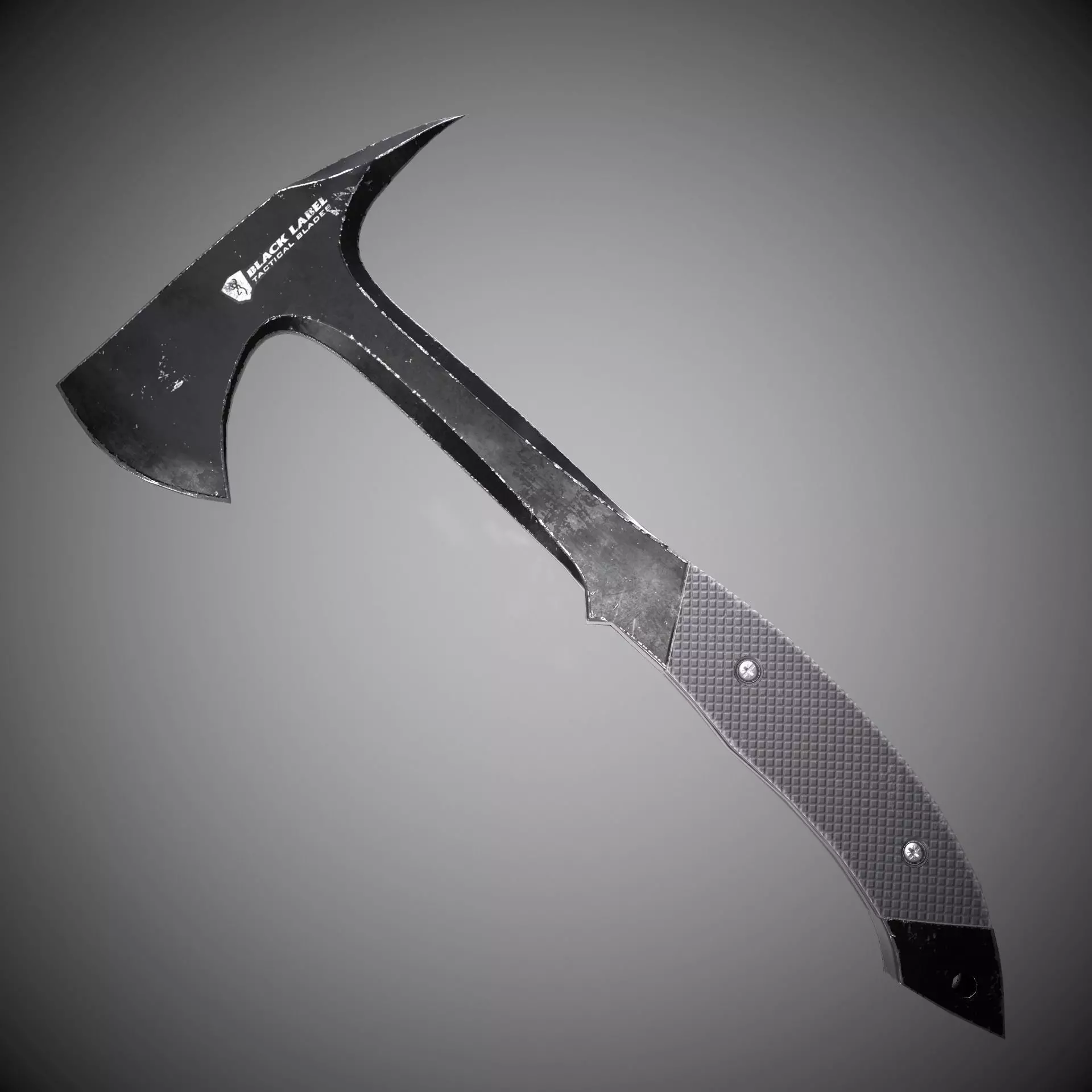 Black level Tomahawk Lowpoly 3D model with PBR Low-poly 3D model_0