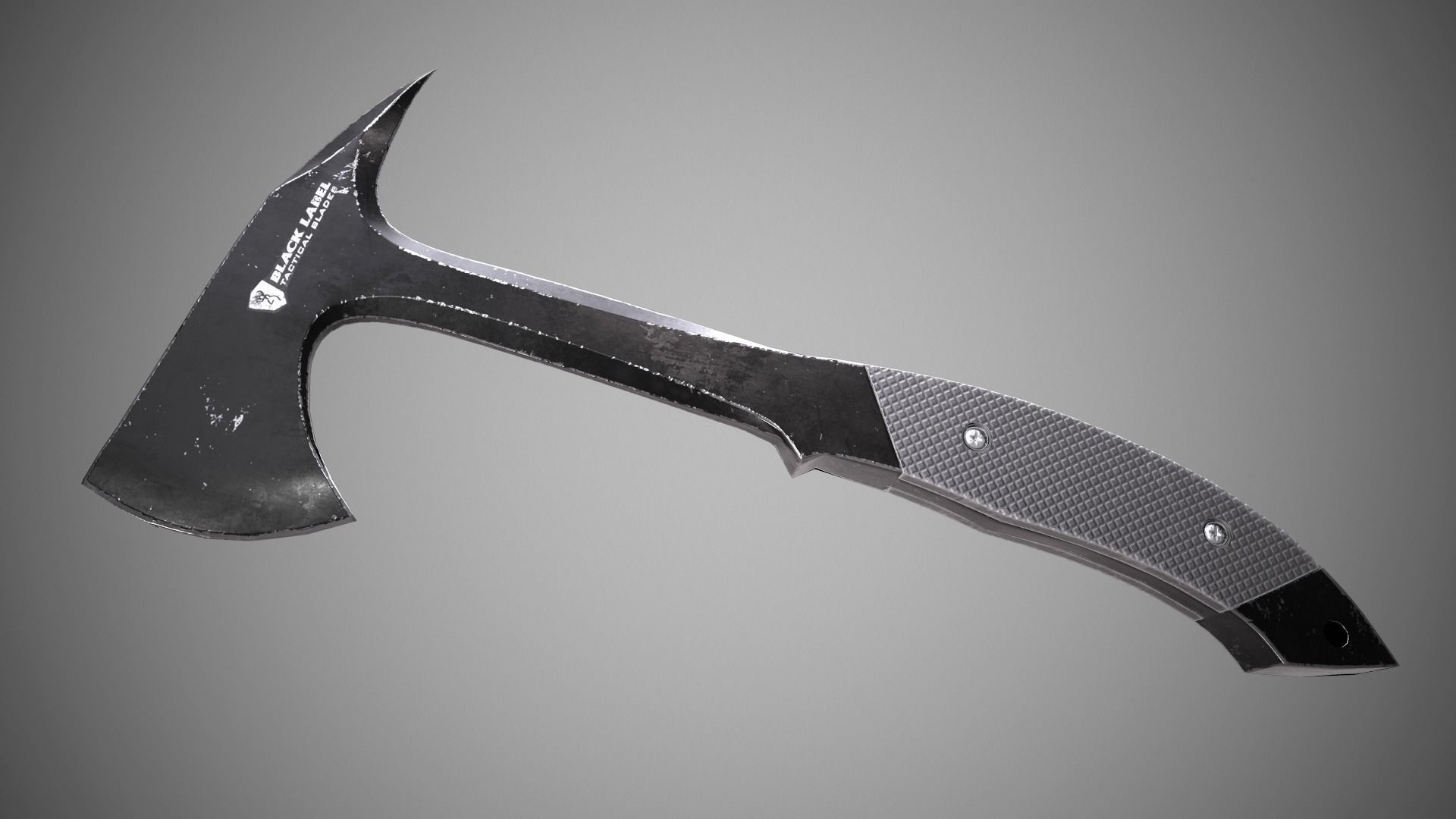 Black level Tomahawk Lowpoly 3D model with PBR Low-poly 3D model_1