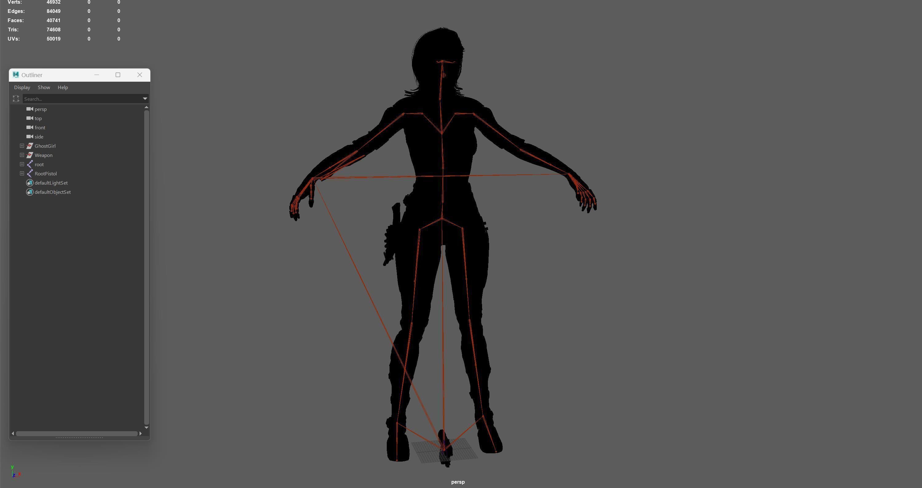 Cyborg assasin Low-poly 3D model_21