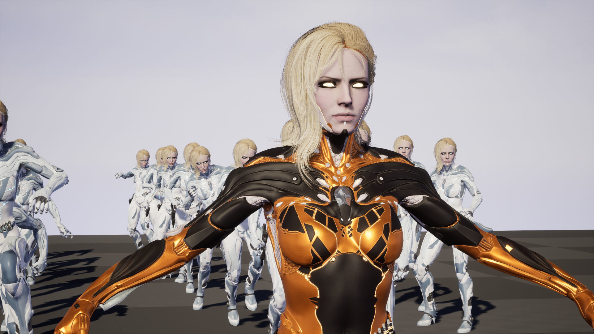 Cyborg assasin Low-poly 3D model_27