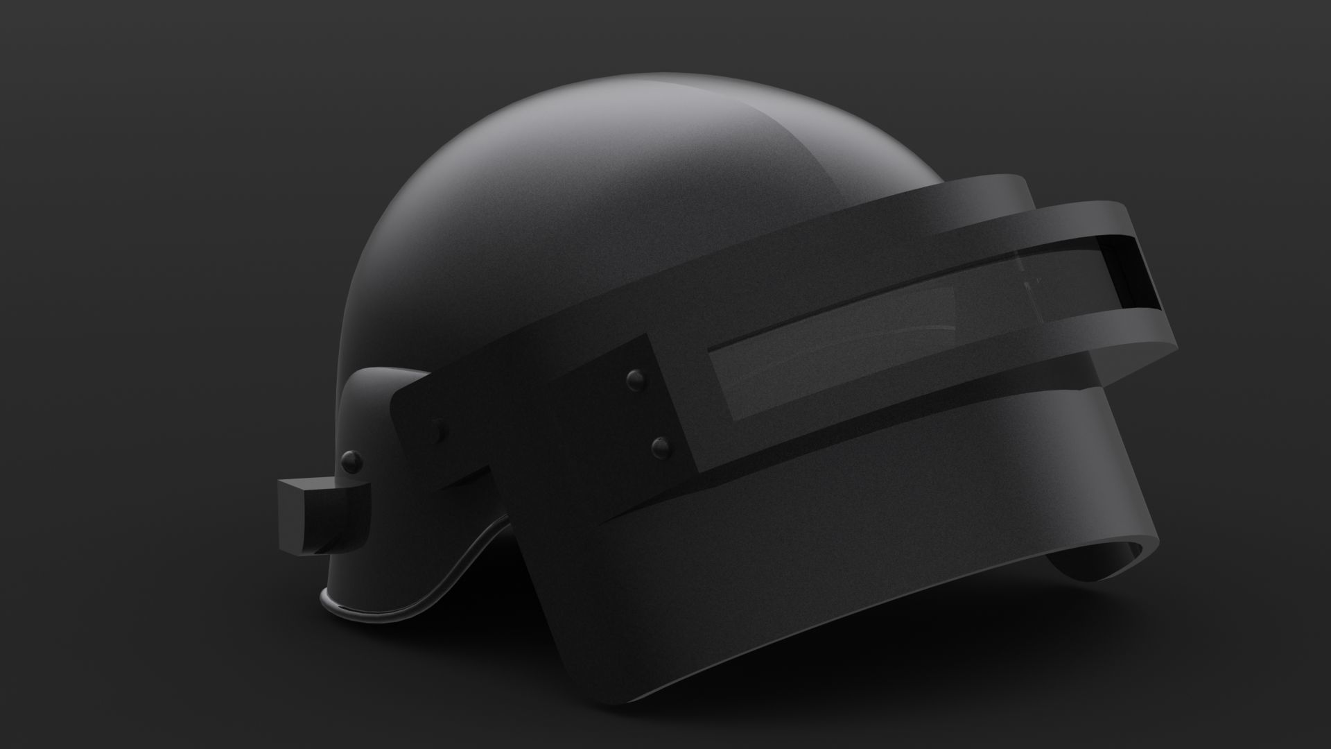 PUBG Helmet level 3 3D model_4