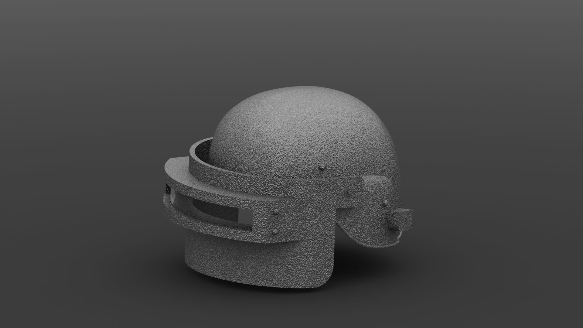 PUBG Helmet level 3 3D model_3