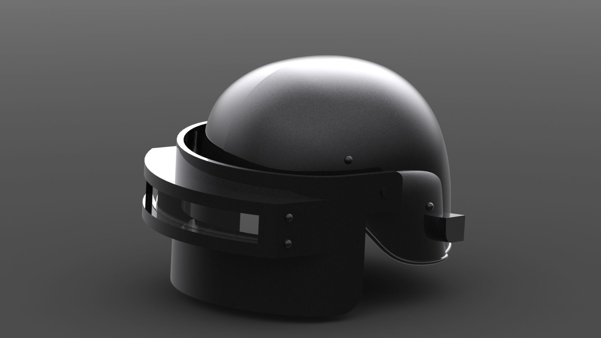PUBG Helmet level 3 3D model_1
