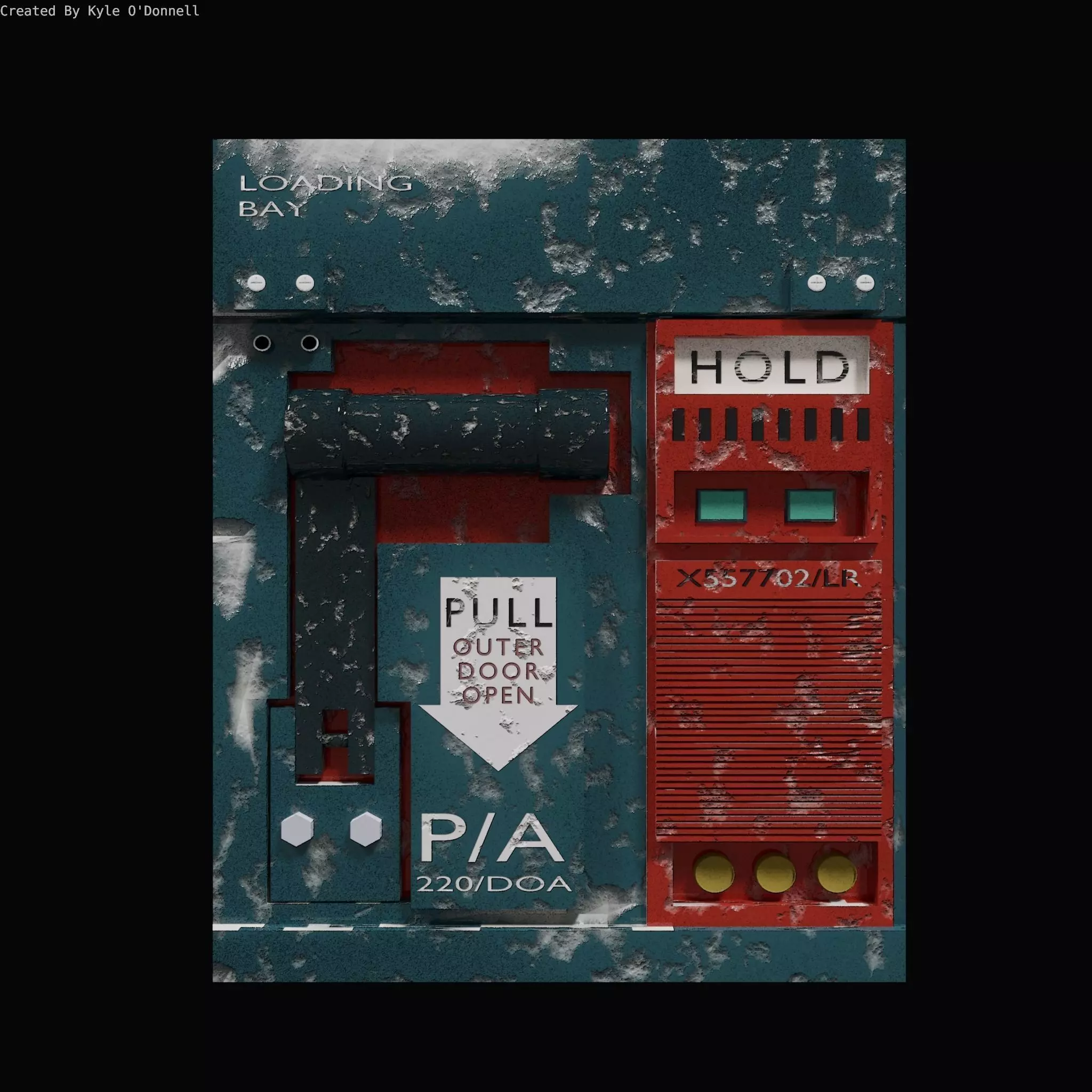 Sci-Fi Panel - Airlock Release - 3D Printable 3D print model