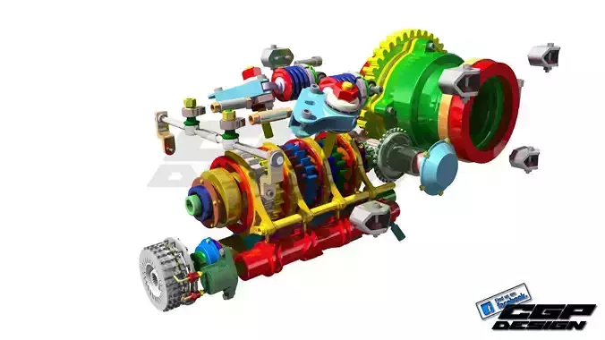 BHF1 gearbox design by ChikaAsistent 3D model BHF1 gearbox design by ChikaAsistent 3D model