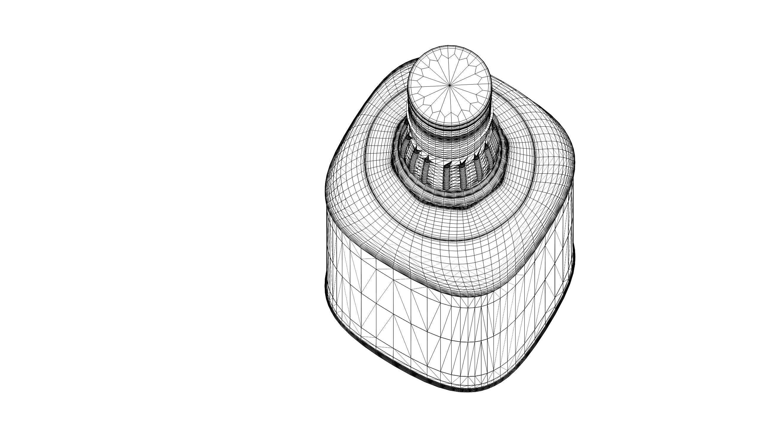 Jim Beam Original Bottle with new edition labels 3D model_8