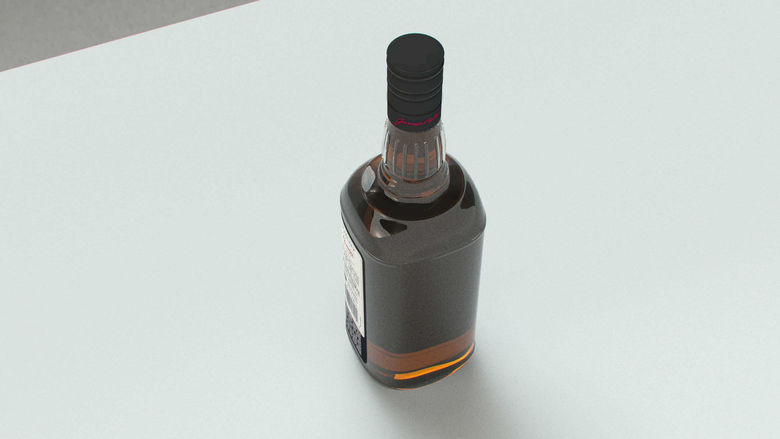 Jim Beam Original Bottle with new edition labels 3D model_4