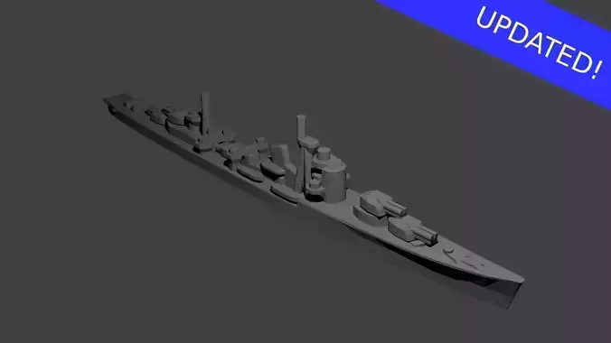 Japanese Akizuki Class Destroyer 3D print model