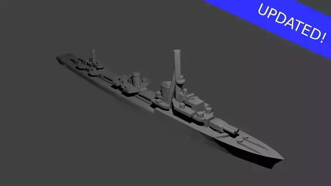 German Type 1936A Destroyer 3D print model