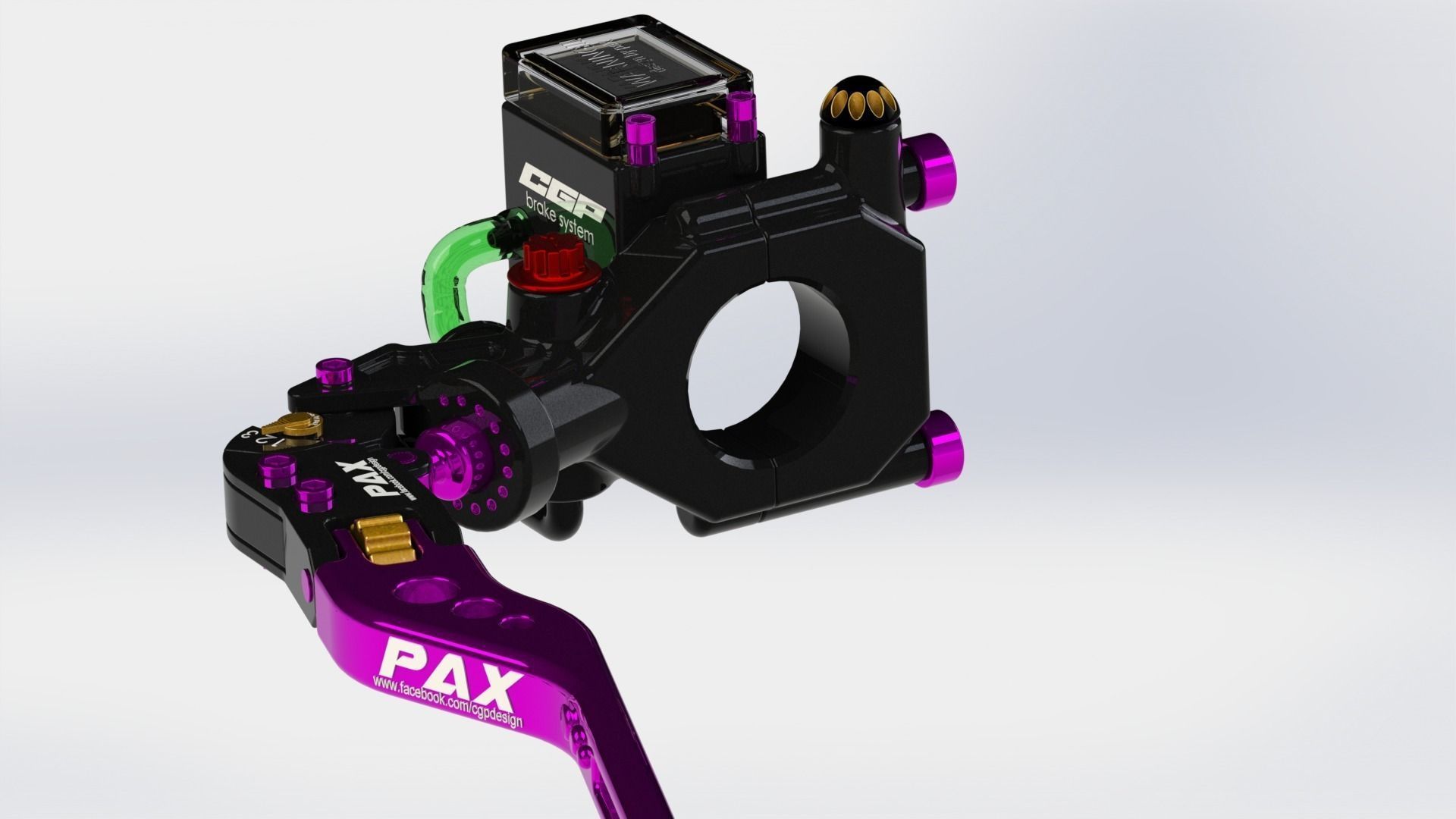 PINKI left brake leverdesigned by paX Free 3D model_8