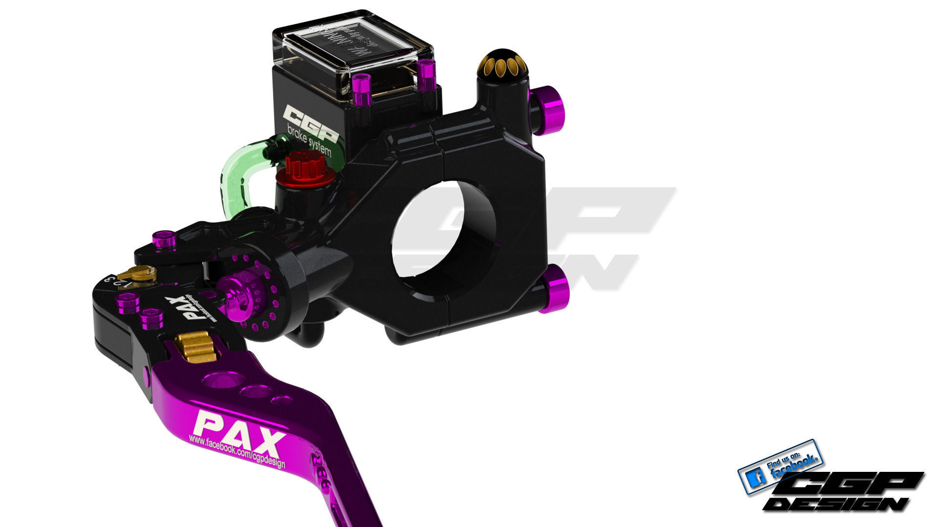 PINKI left brake leverdesigned by paX Free 3D model_4