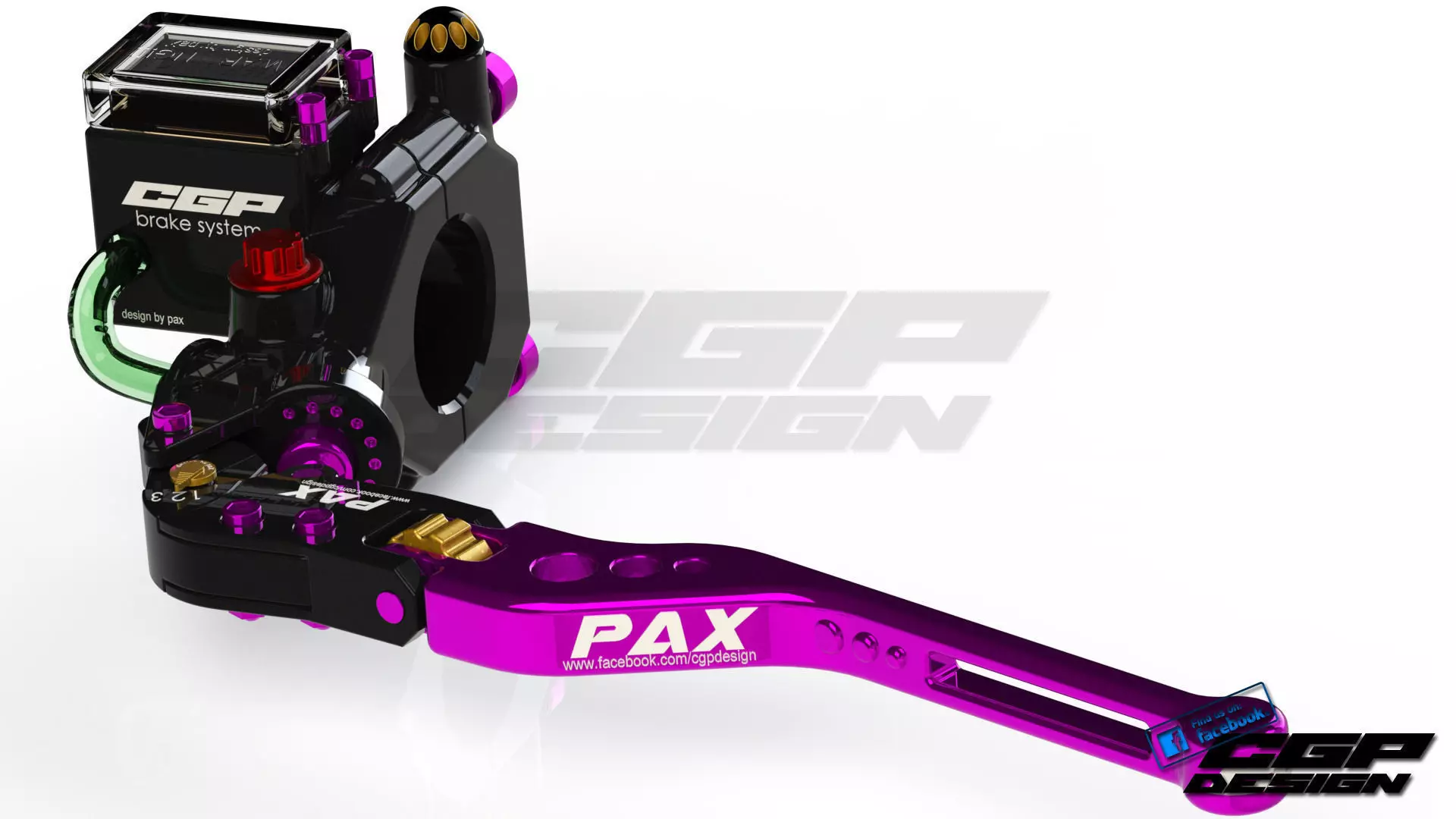 PINKI left brake leverdesigned by paX Free 3D model_0