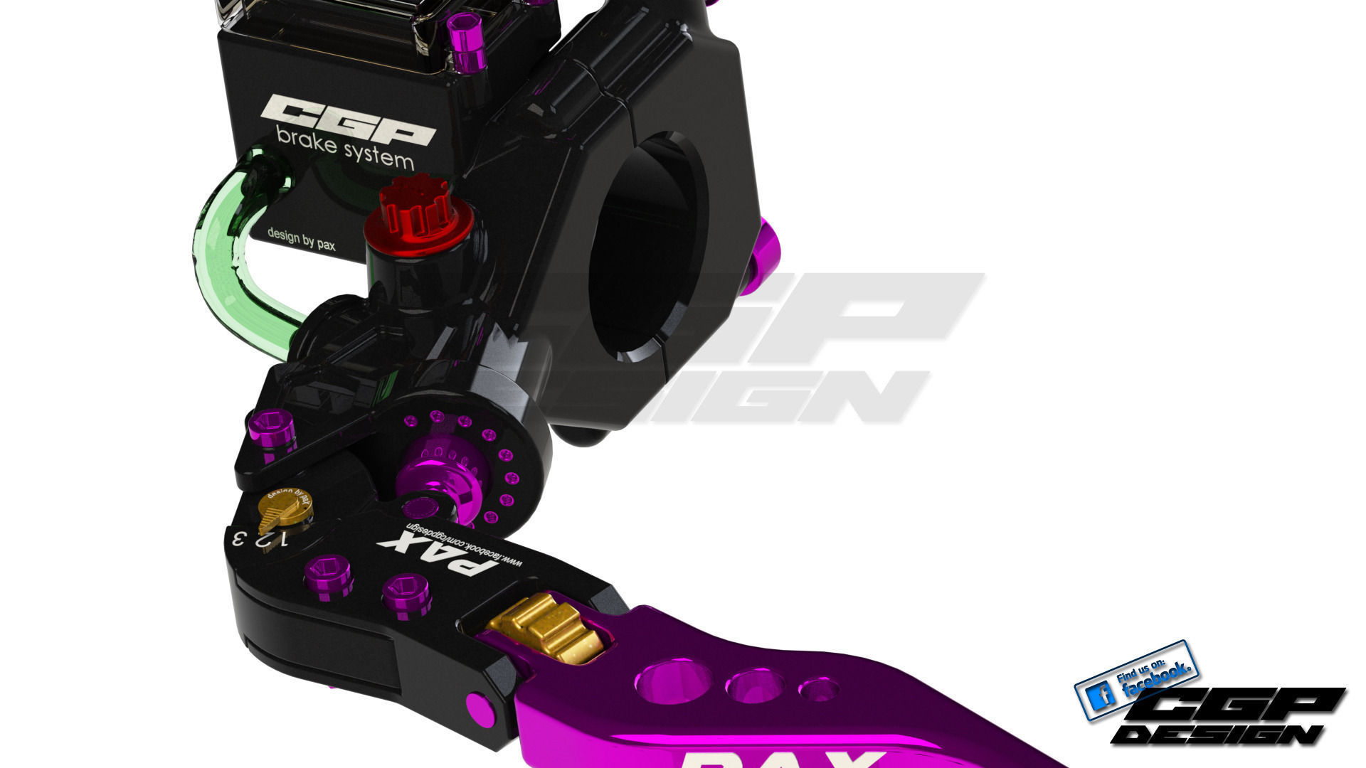 PINKI left brake leverdesigned by paX Free 3D model_3