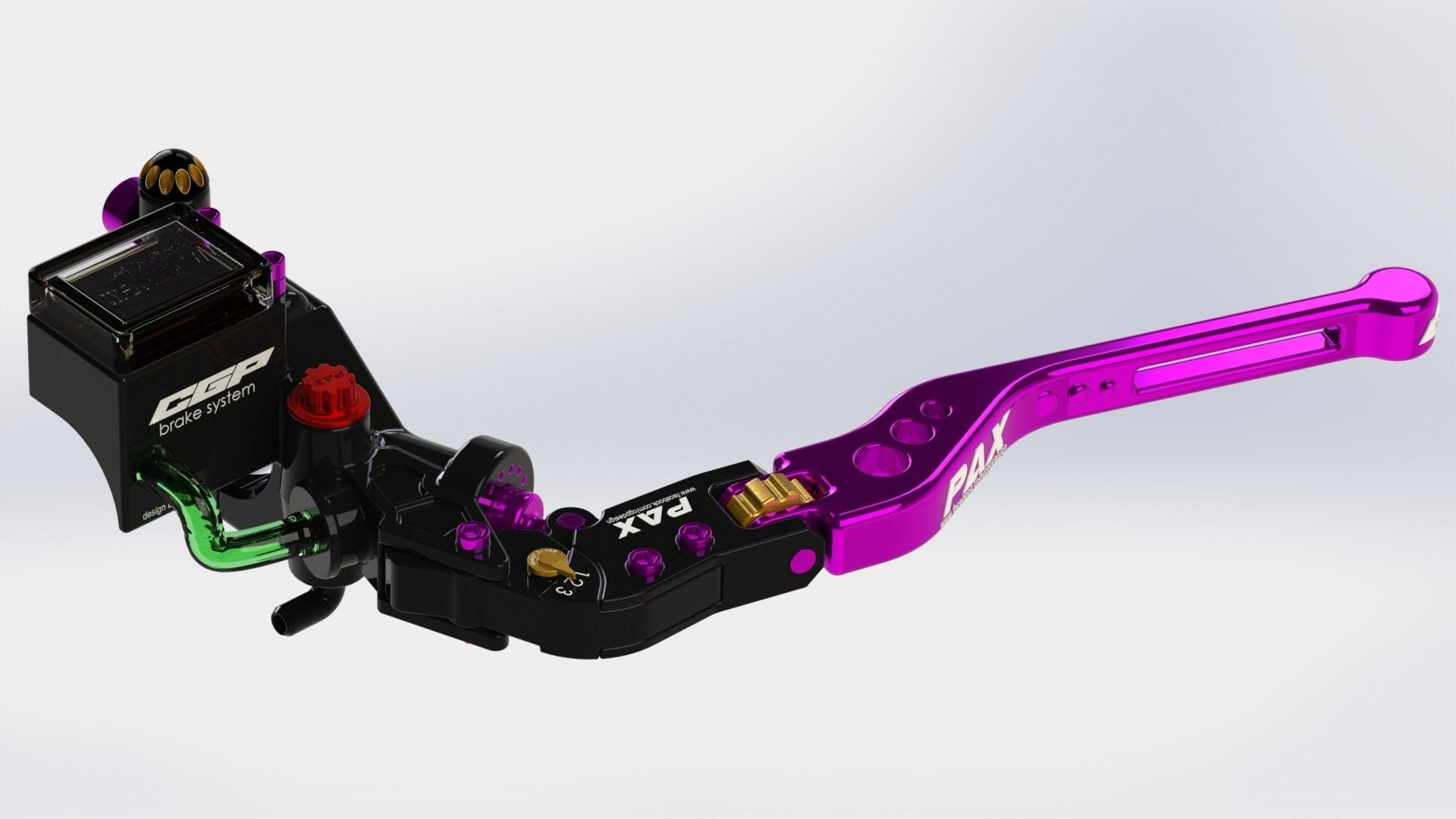 PINKI left brake leverdesigned by paX Free 3D model_9
