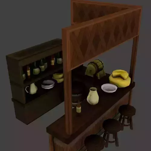 Medieval Tavern Balcony Interior