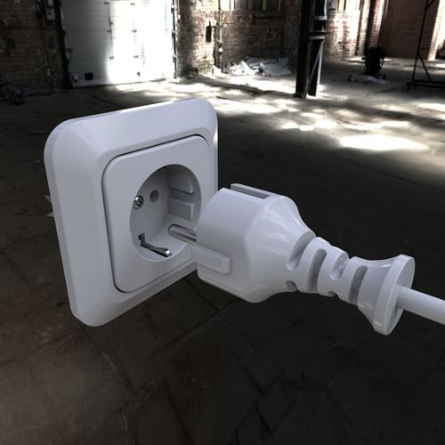 220V Electric Power Plug Socket Europe plus Multiplug Frames 3D model