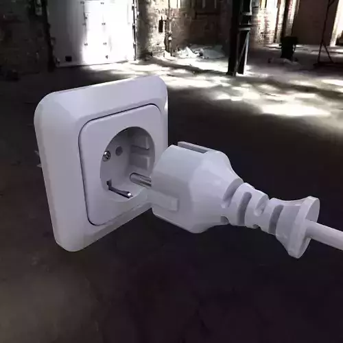 220V Electric Power Plug Socket Europe plus Multiplug Frames 3D model