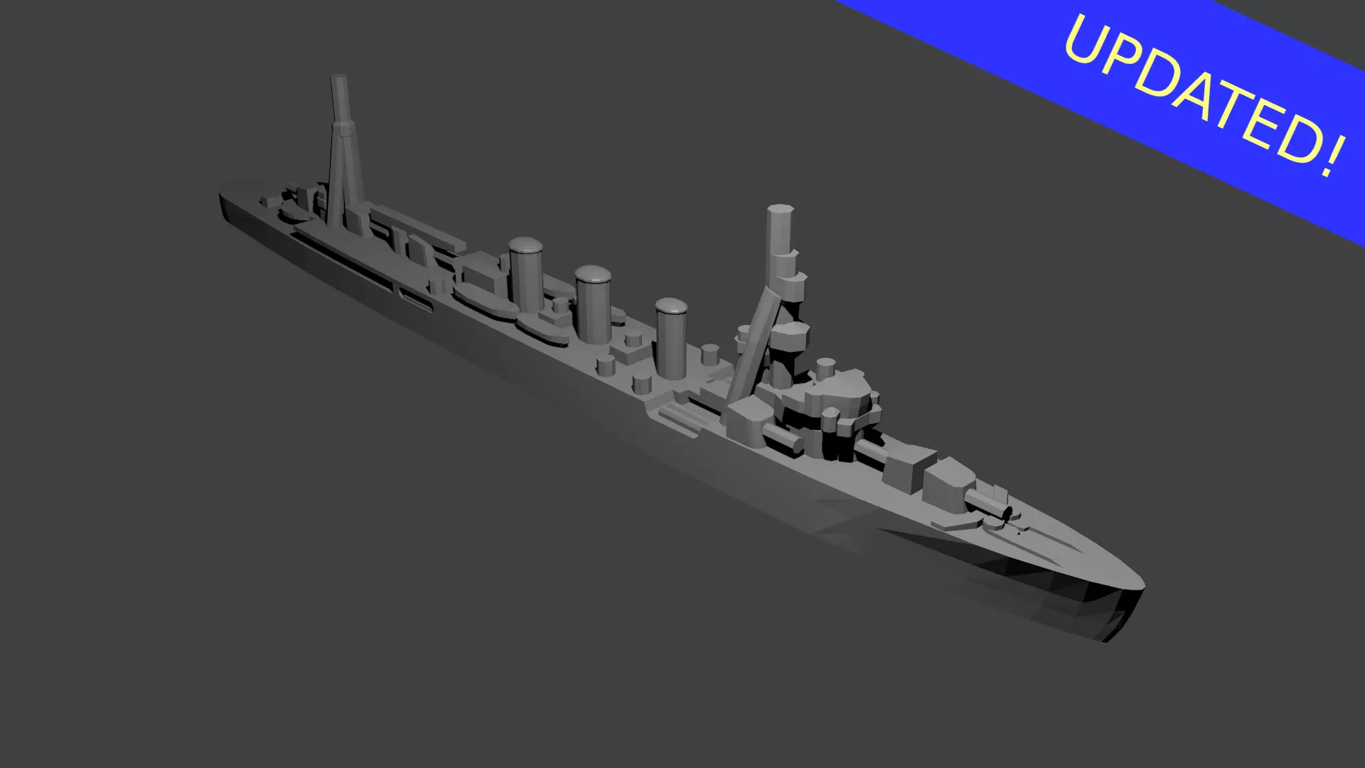 Japanese Kuma Class Cruiser 3D print model_0