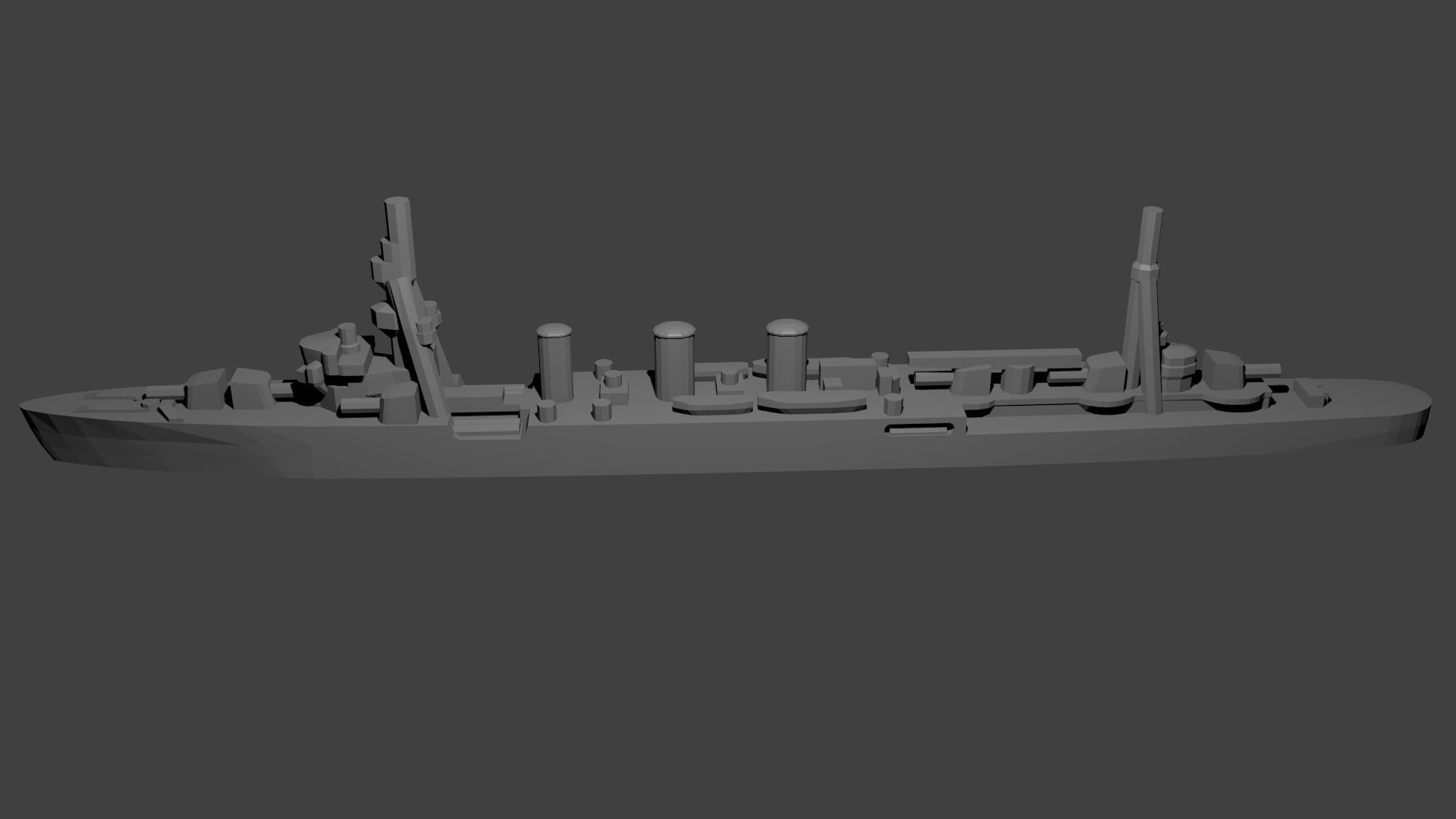 Japanese Kuma Class Cruiser 3D print model_2