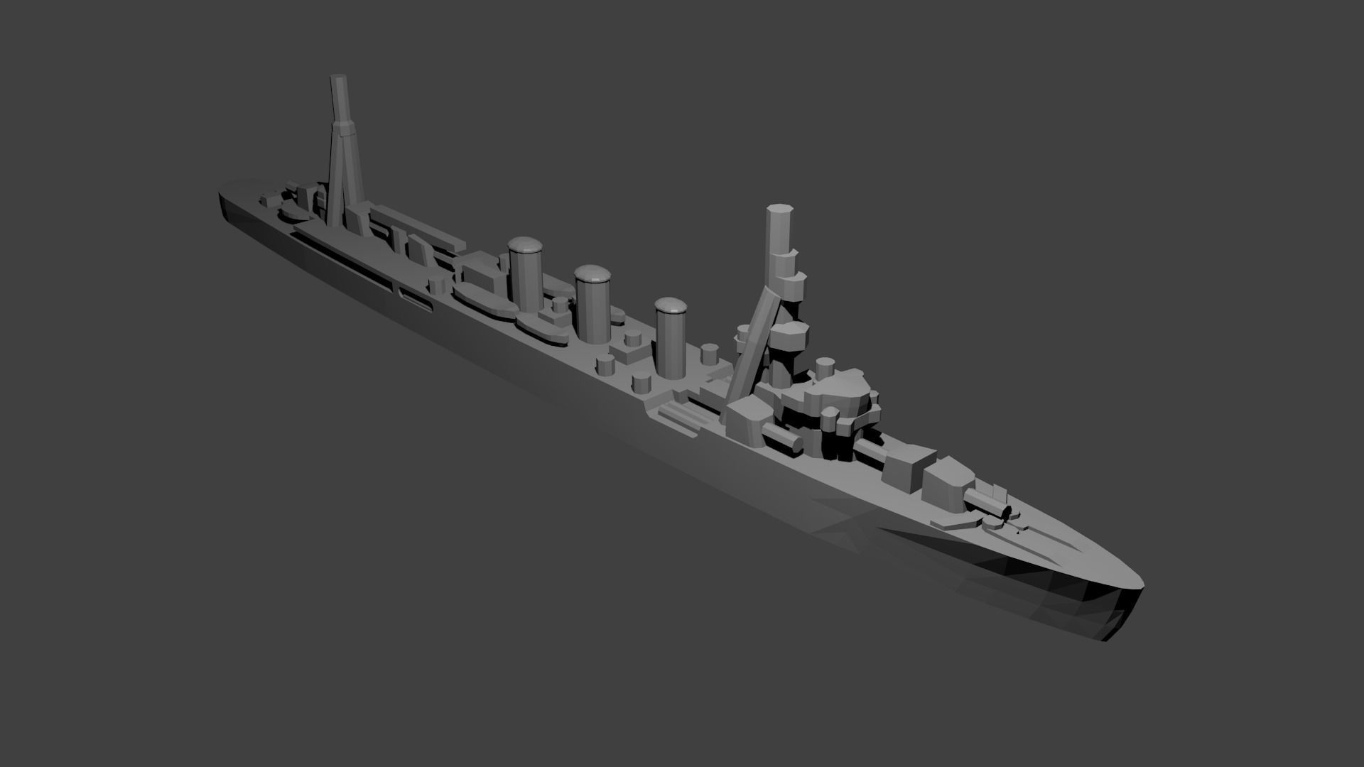 Japanese Kuma Class Cruiser 3D print model_1