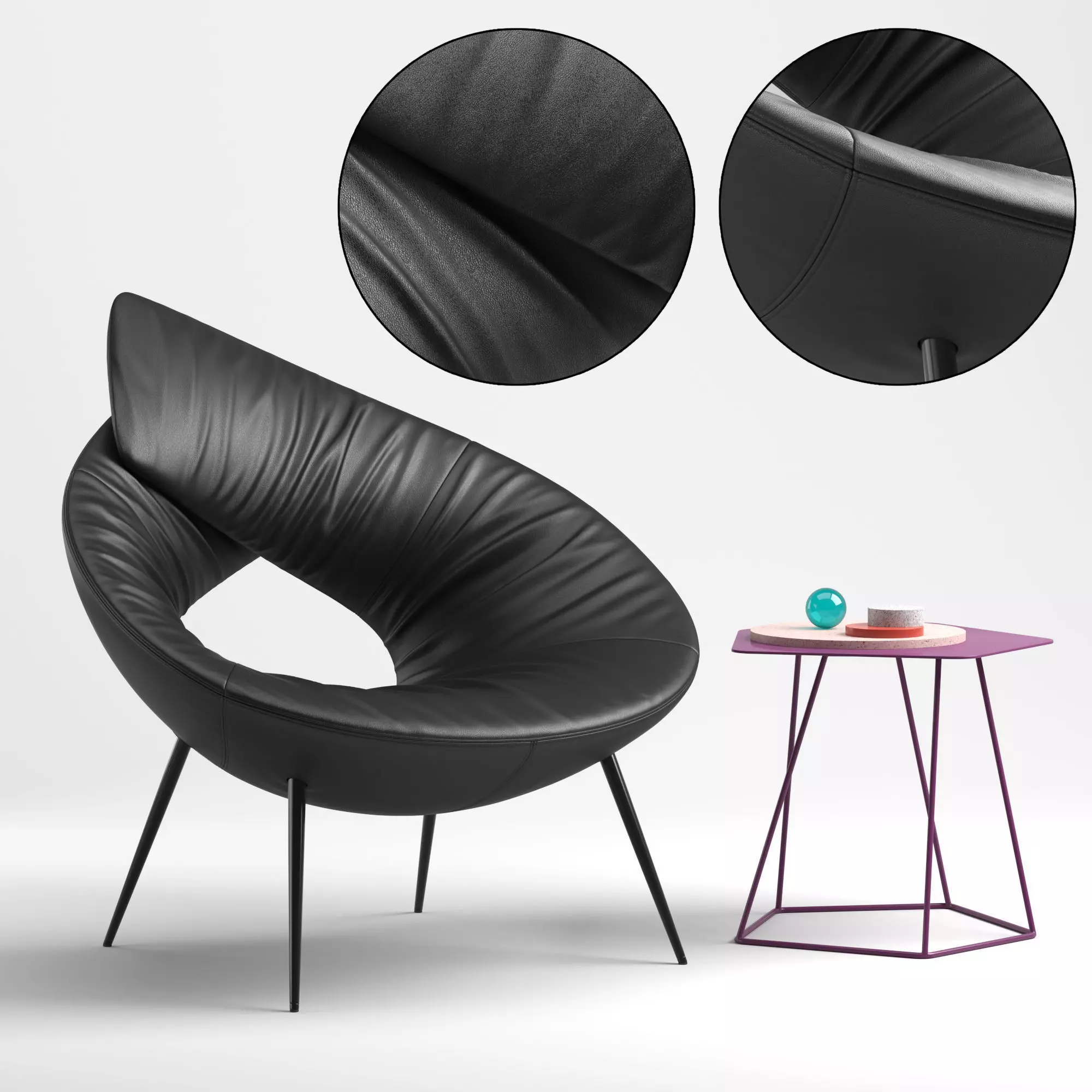 Bonaldo Lock Leather 3D model