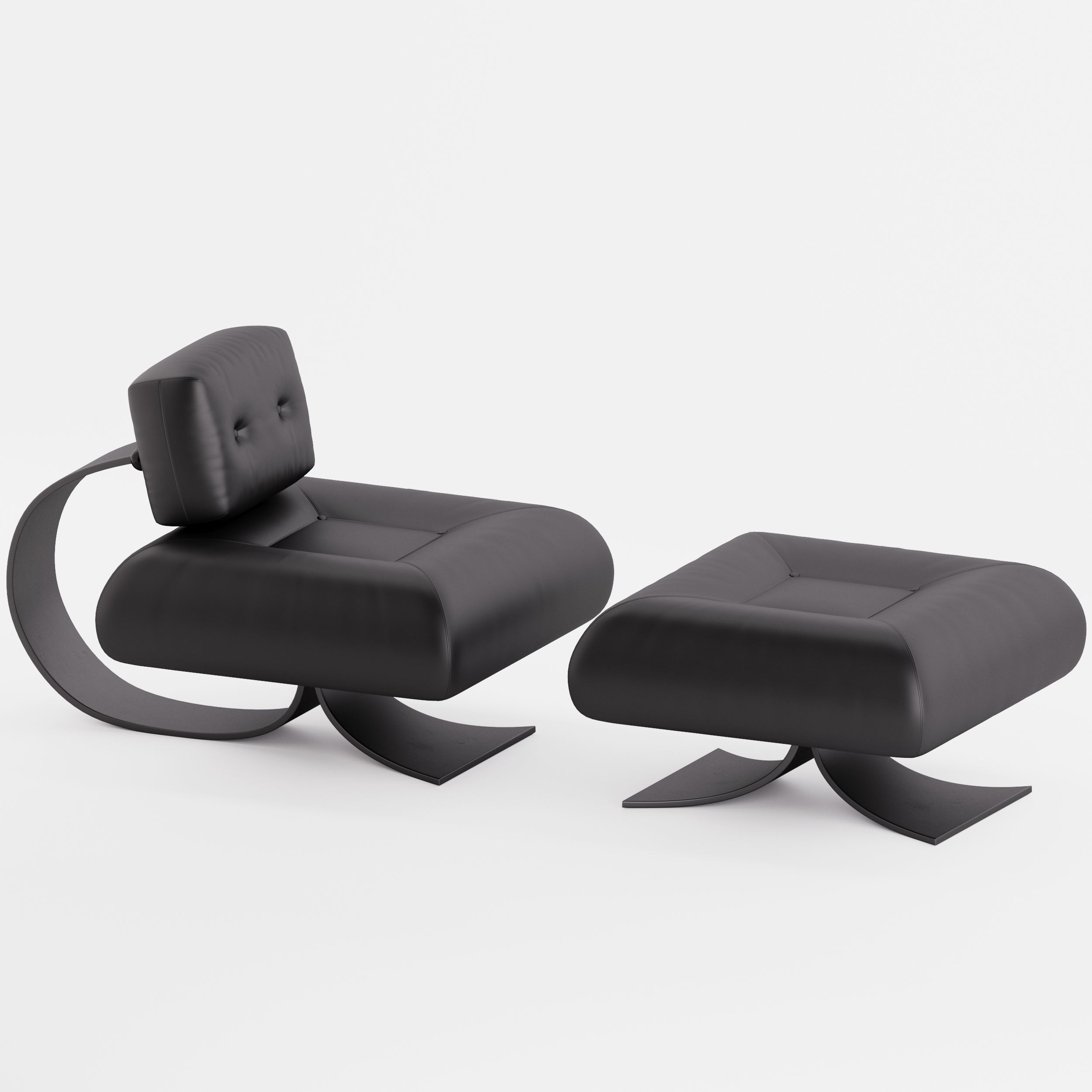 Alta Chair And Ottoman By Oscar Niemeyer Model Max Obj Mtl Alta Chair And Ottoman By Oscar Niemeyer Model