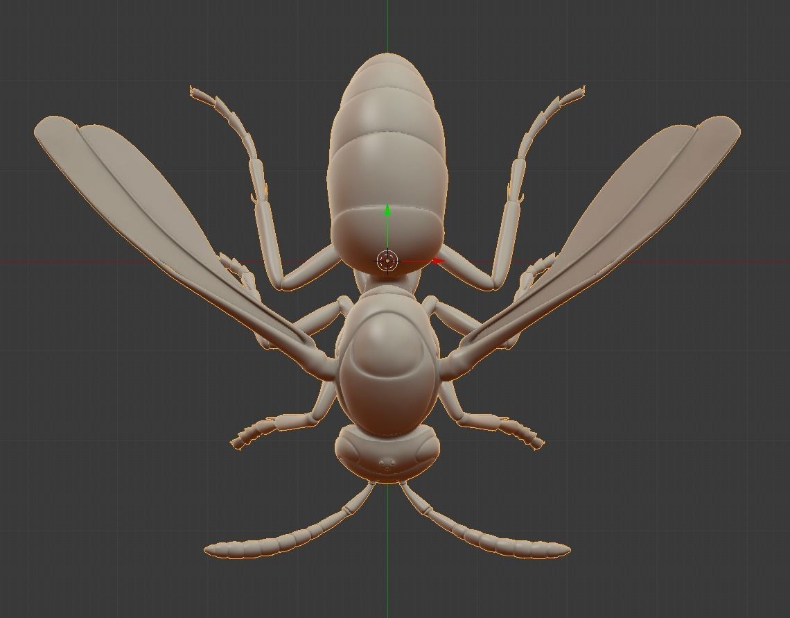 Wasp Insect Low-poly 3D model_30