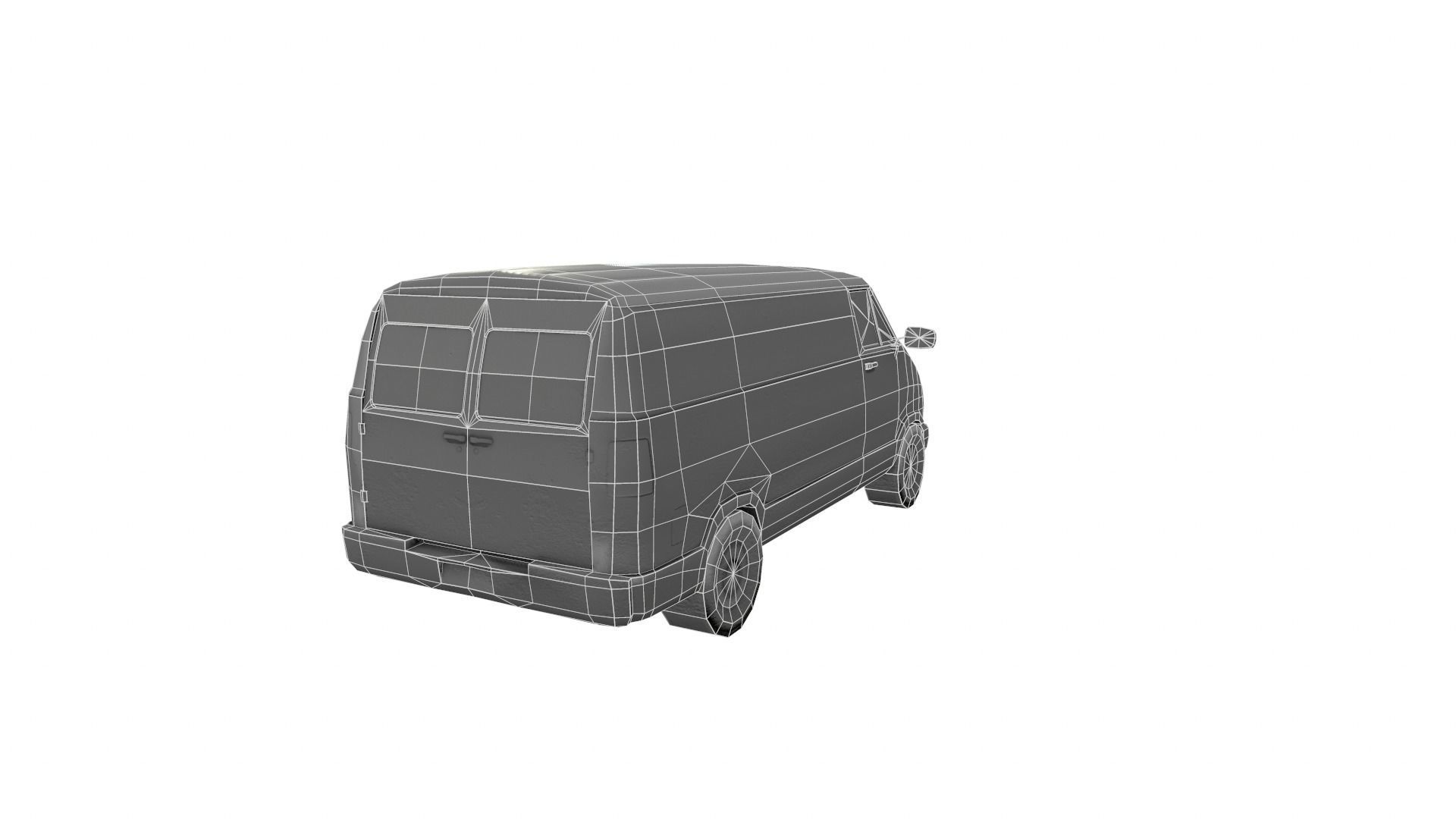 Apocalyptic Van Low-poly 3D model_10