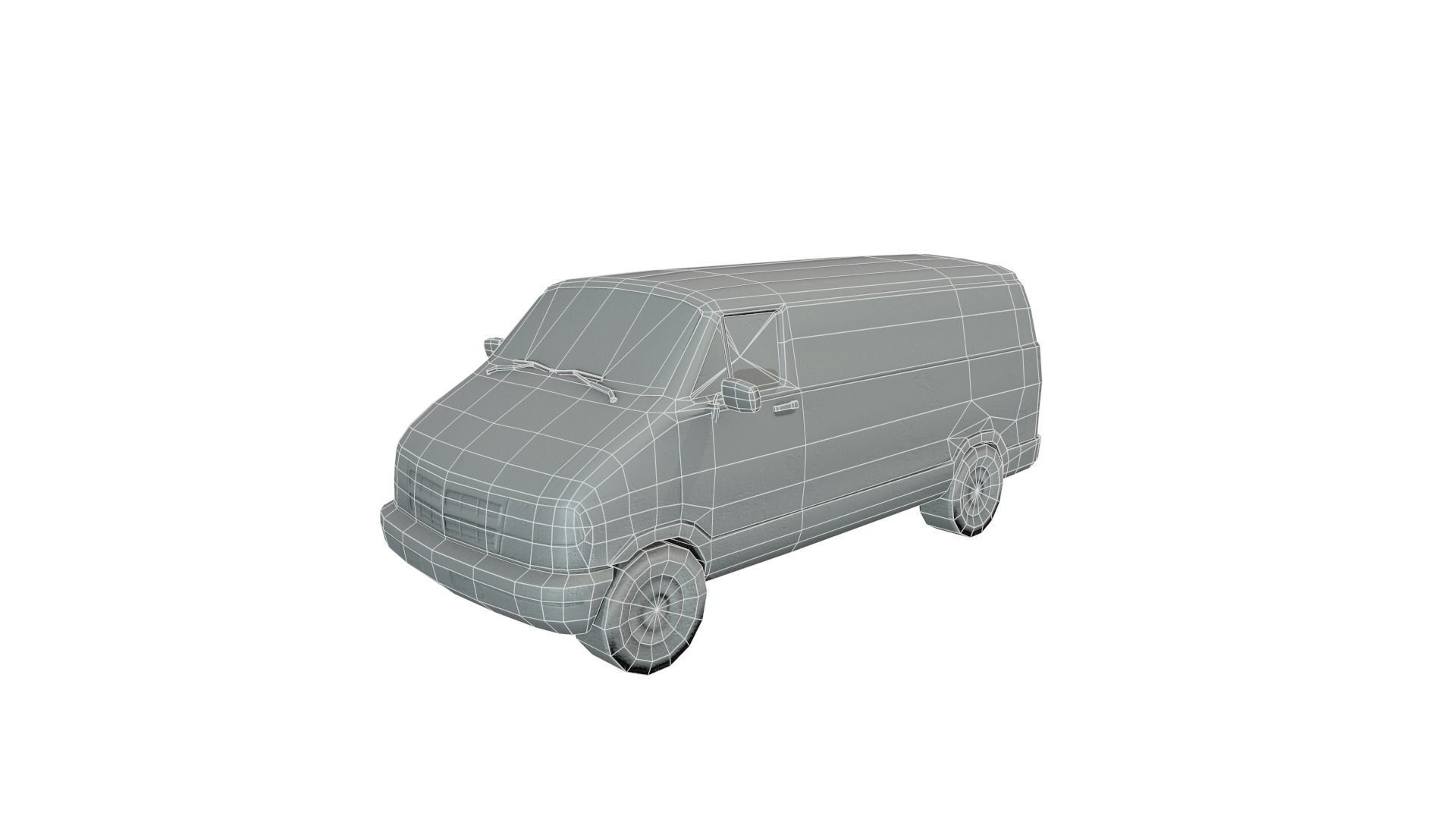 Apocalyptic Van Low-poly 3D model_9
