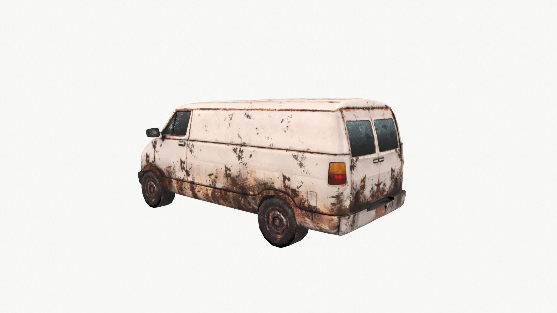 Apocalyptic Van Low-poly 3D model_5