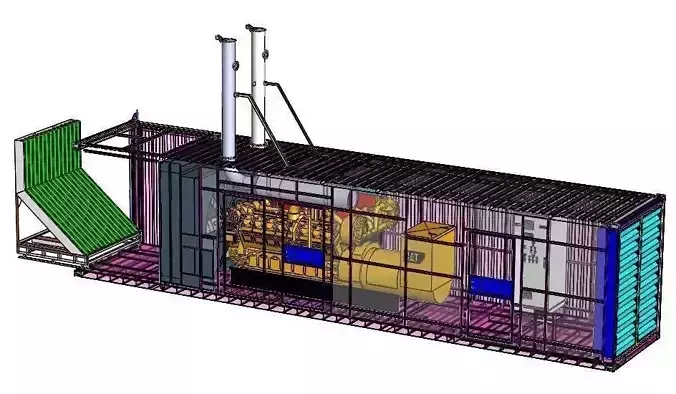 Enclosure Generator CAT3516B Free 3D model