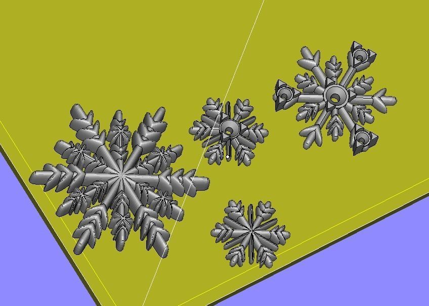 141212 D Snowflakes details  3D print model_3