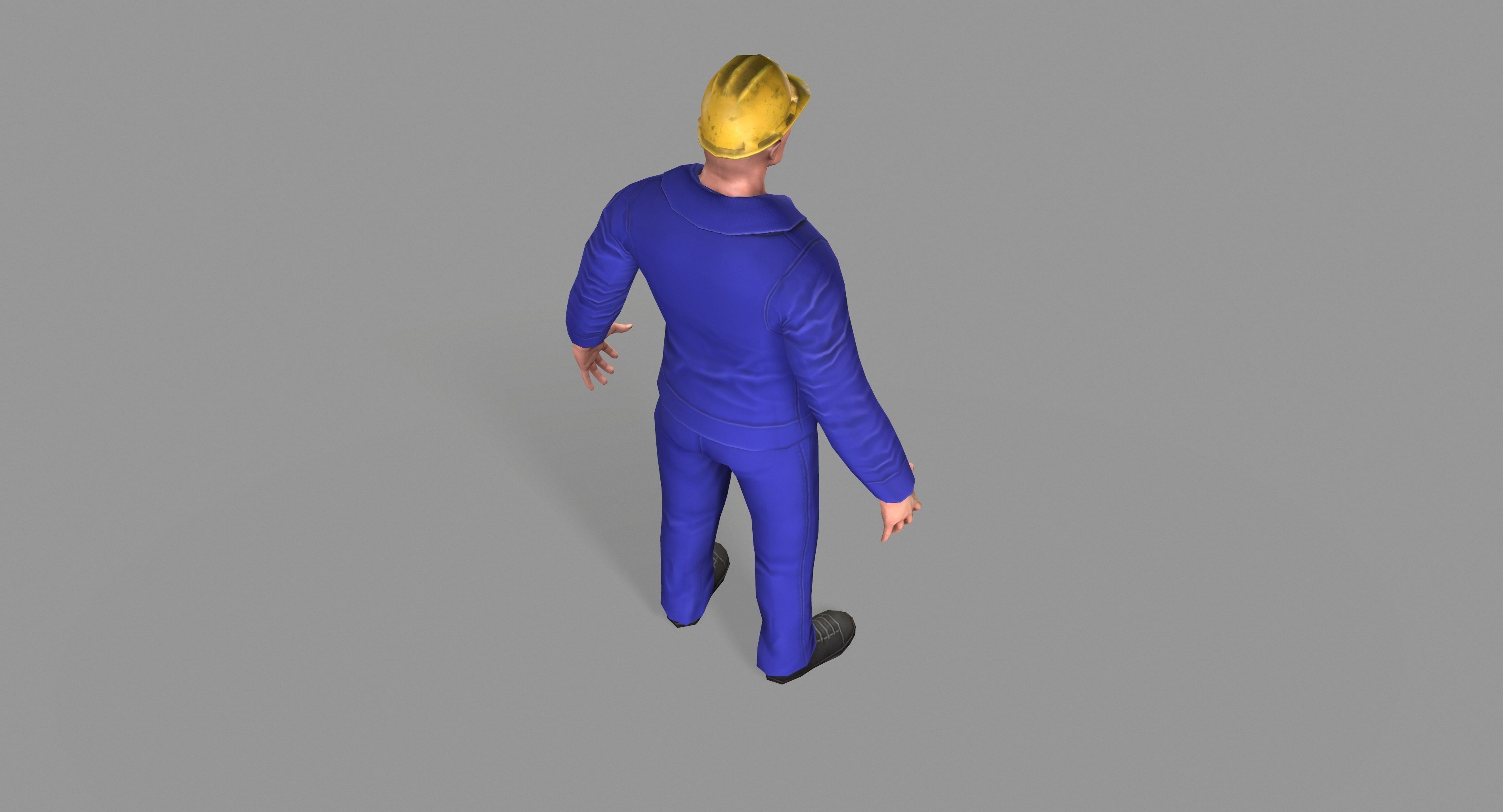 Worker construction Low-poly 3D model_13