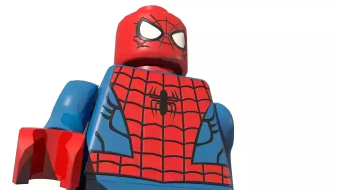 Lego Spiderman Classic Low-poly 3D model