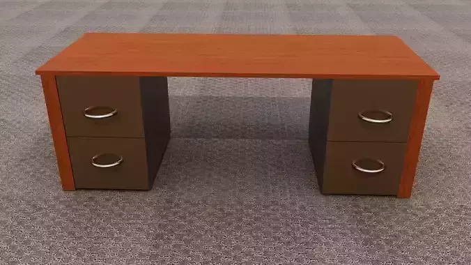 Low poly office desk