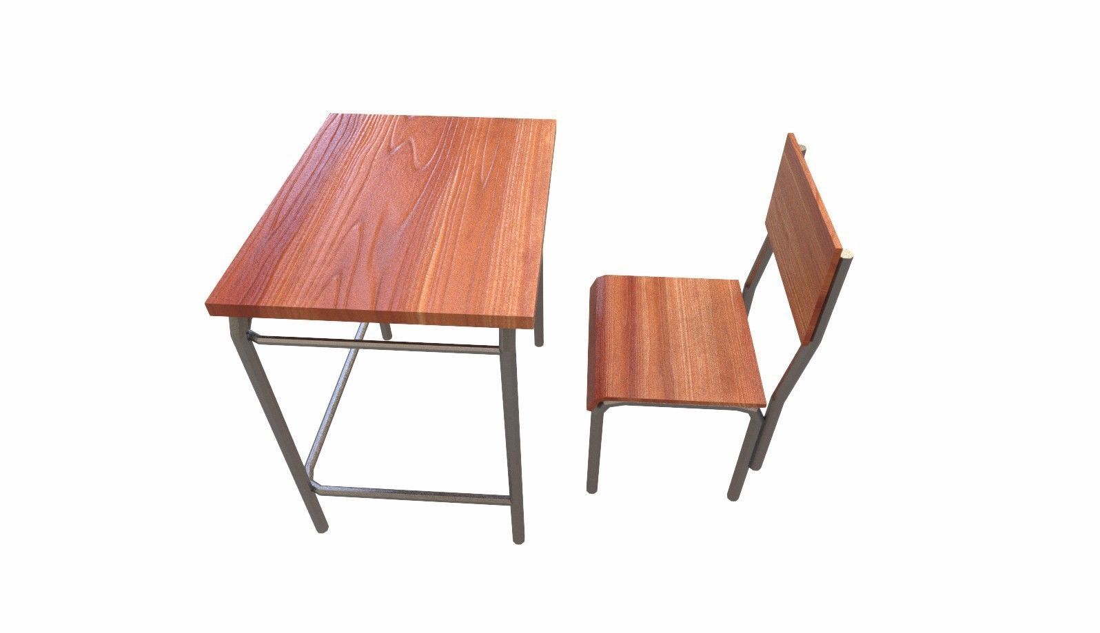 Table and chair Low poly Low-poly 3D model_3