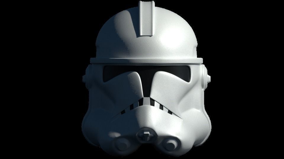 Clone Trooper Helmet  Low-poly 3D model_1