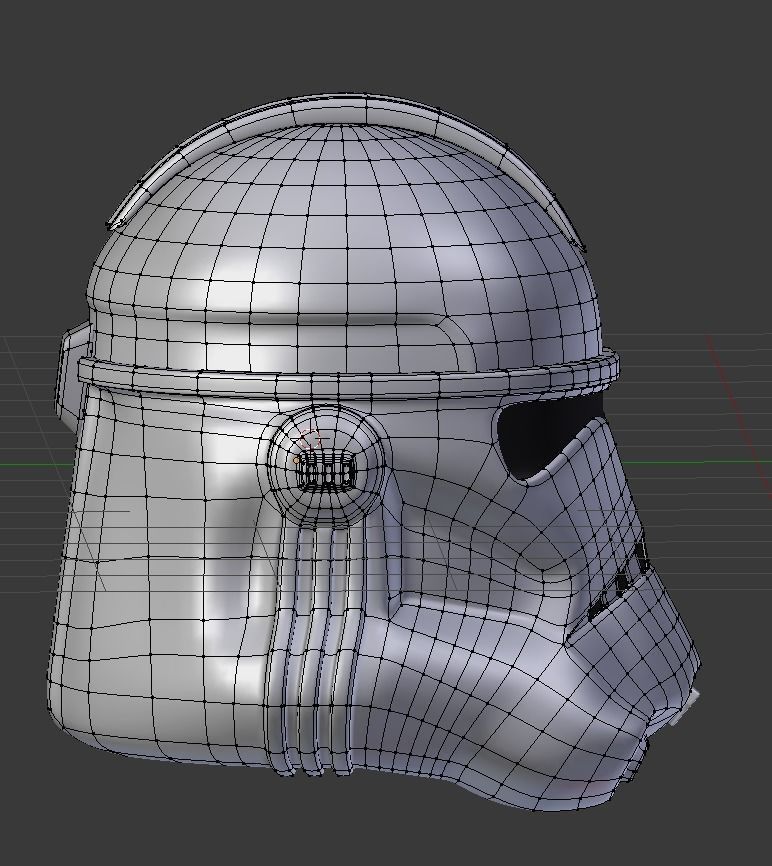 Clone Trooper Helmet  Low-poly 3D model_9