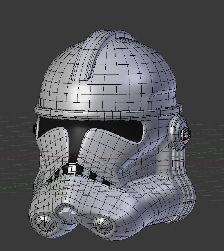 Clone Trooper Helmet  Low-poly 3D model_3
