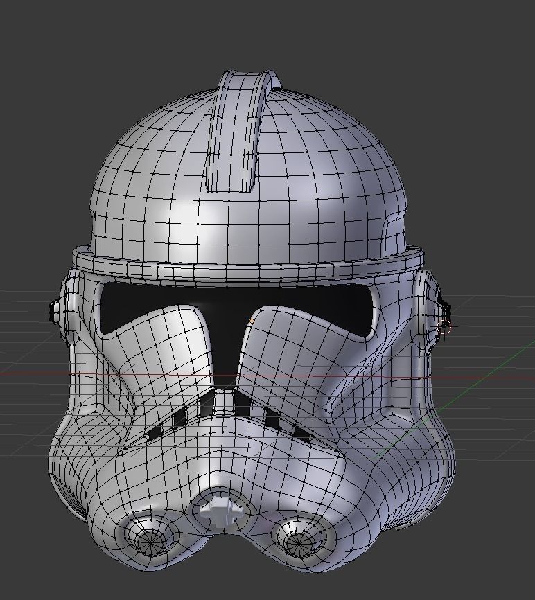 Clone Trooper Helmet  Low-poly 3D model_4