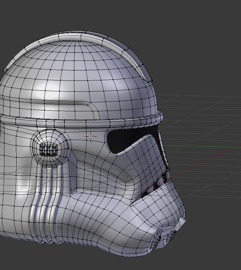 Clone Trooper Helmet  Low-poly 3D model_6