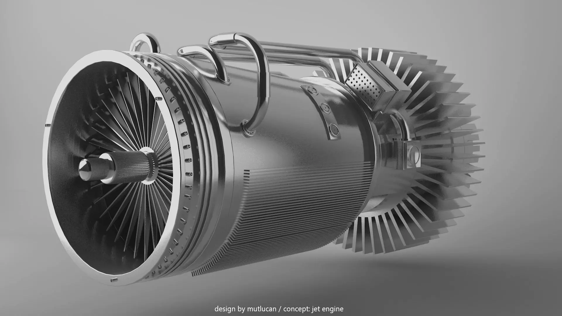 Jet Engine 3D model_0