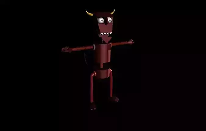 Devil Robot Futurama Low-poly 3D model